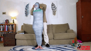 cinchedandsecured.com - Rachel Adams - Cheating Grad Student Gets Mummified Including Head and Feet thumbnail